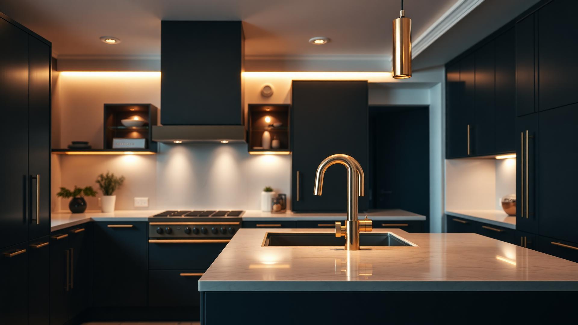 Premium modular kitchen with European hardware fittings