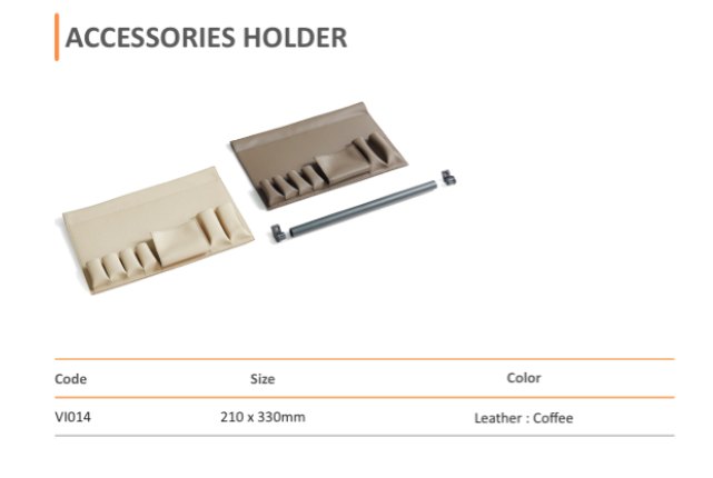 Mirano VI014 Accessories Holder in coffee leather for ties and belts, 210 x 330mm wardrobe drawer insert