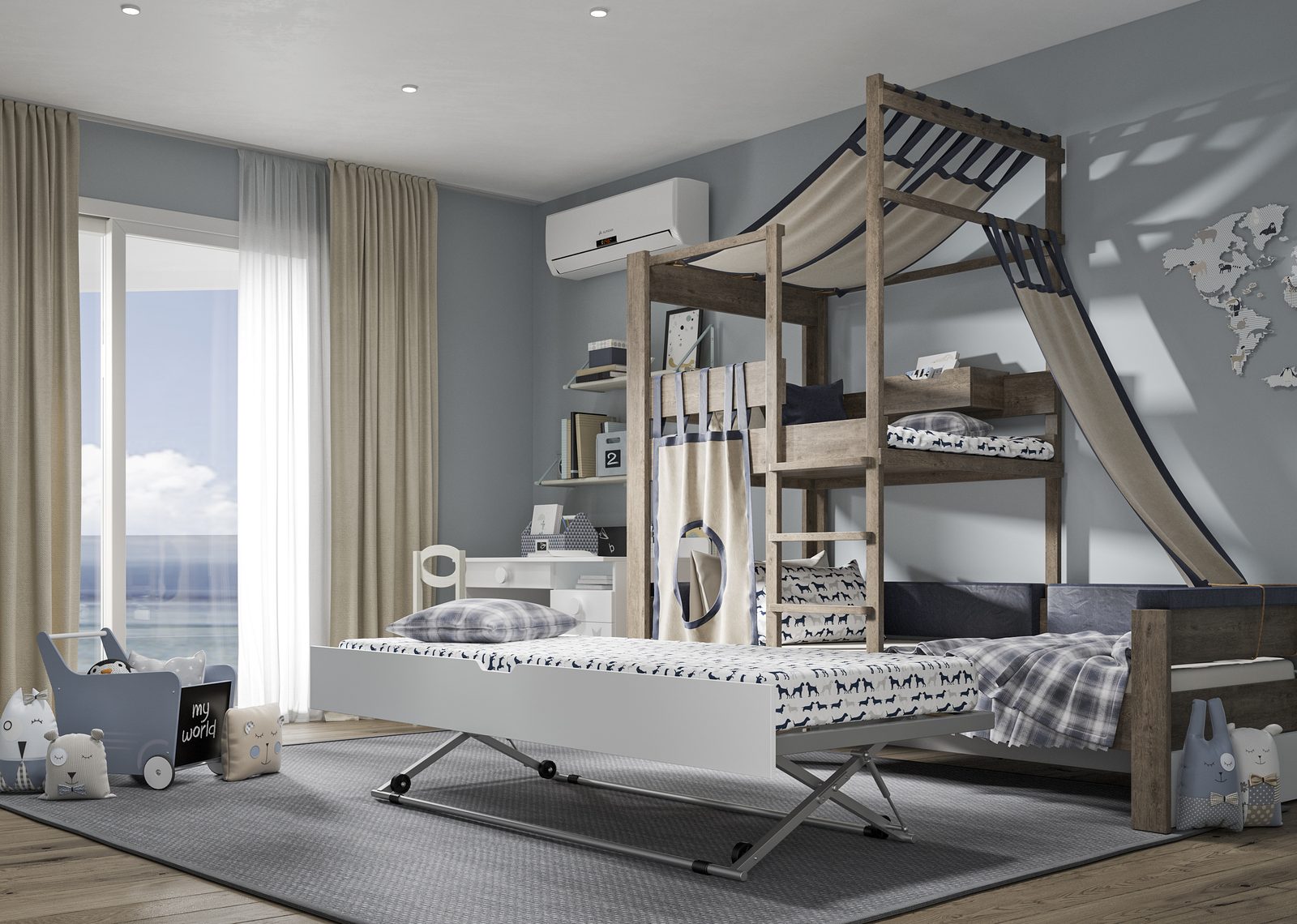 Alby-M Bed Fitting – automatic pull-out bed mechanism by Mirano by Varun Impex, Unit Size — 800 × 1900mm for modular furniture