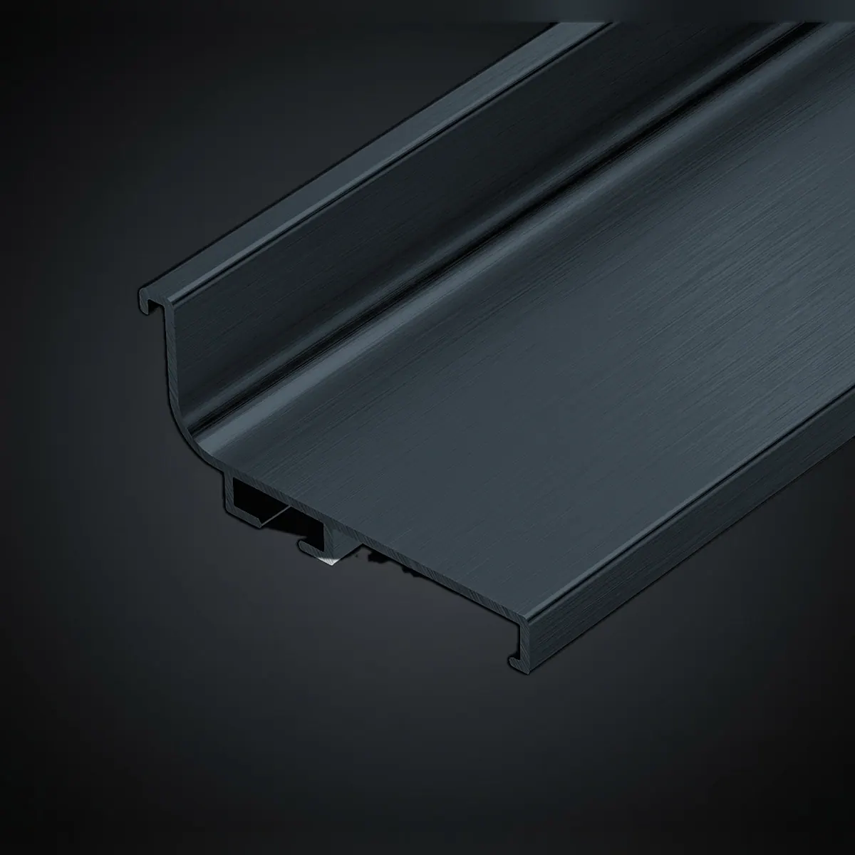 2AL gola aluminium profile in black finish