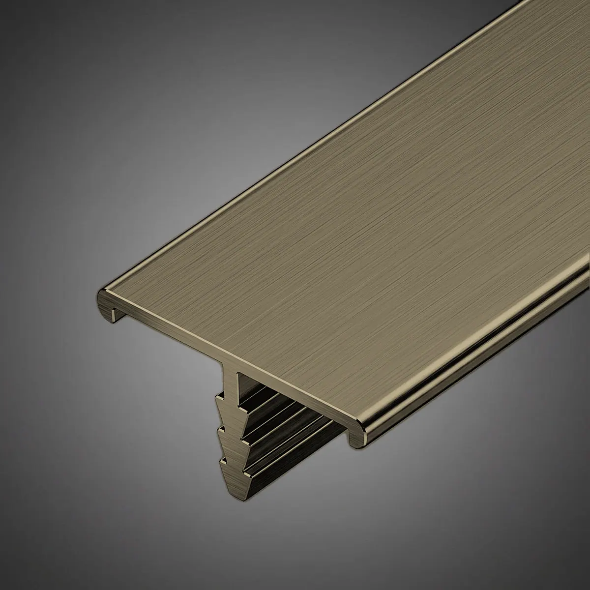 T-patti aluminium profile in champagne finish