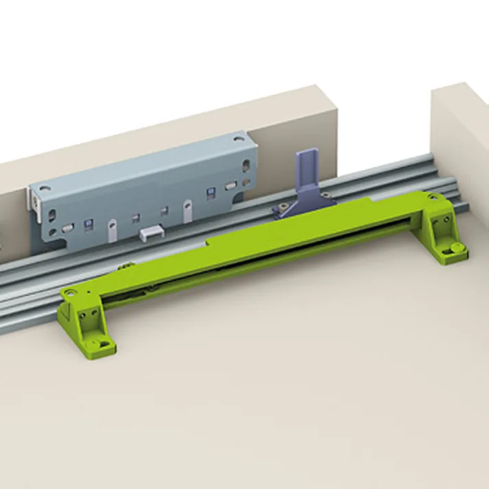 Evolution soft-close damper fitted in the upper rail